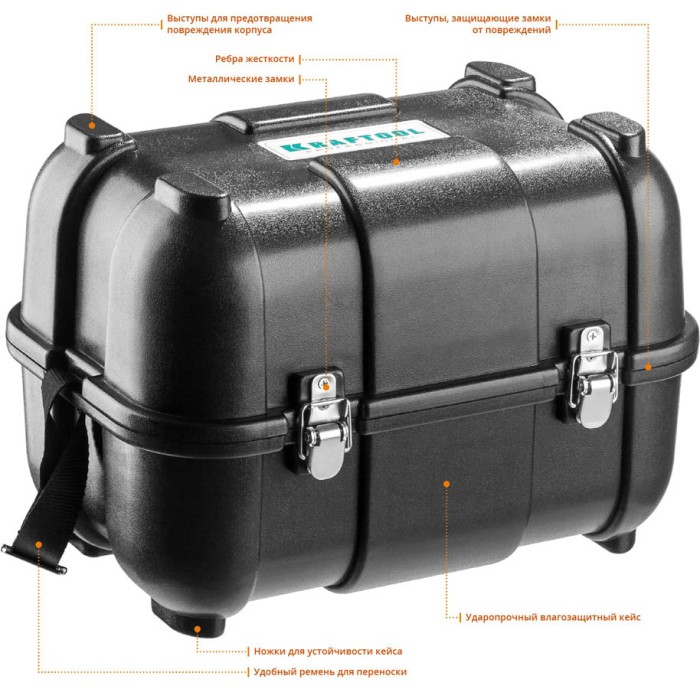 KRAFTOOL линейный лазерный нивелир с детектором в кейсе LL360 4 34645-4 Professional