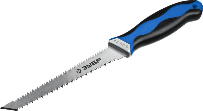 ЗУБР 150 мм, с двухсторонним лезвием, выкружная мини-ножовка для гипсокартона Гипрок 15178_z02 Профессионал