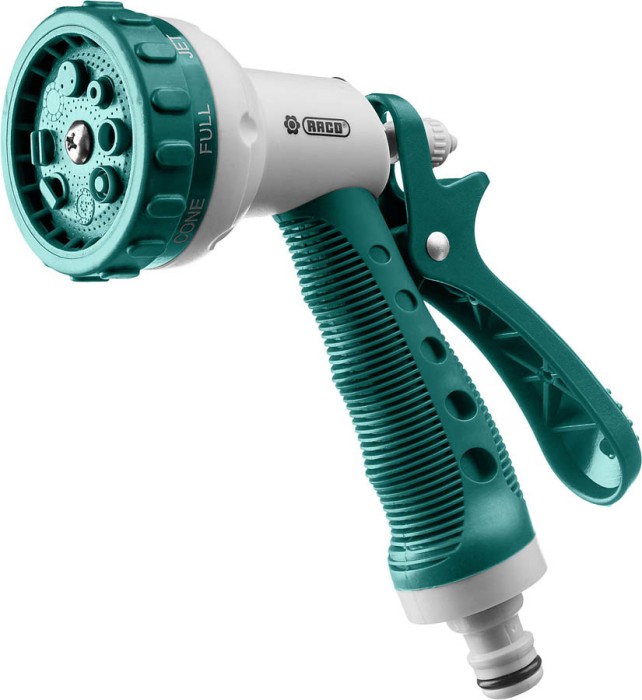 RACO 8 режимов, курок сзади, пластиковый с TPR, пистолет поливочный 508C 4255-55/508C-18