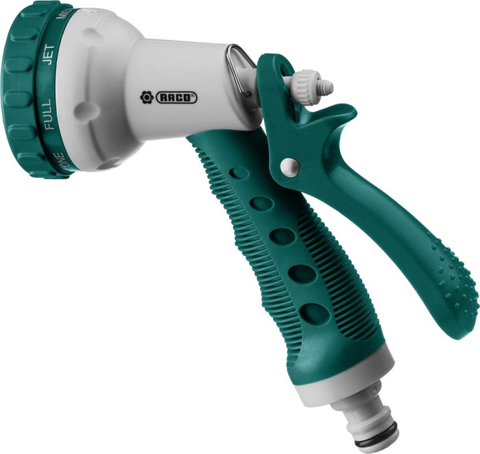 RACO 8 режимов, курок сзади, пластиковый с TPR, пистолет поливочный 508C 4255-55/508C-18