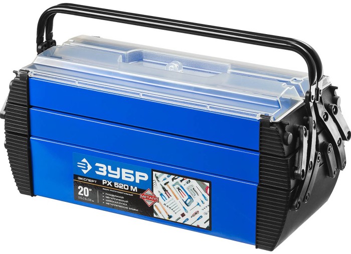 ЗУБР 515 x 210 x 230 мм (20&quot;), металлический, ящик для инструментов ДОКА 38163-20 Профессионал