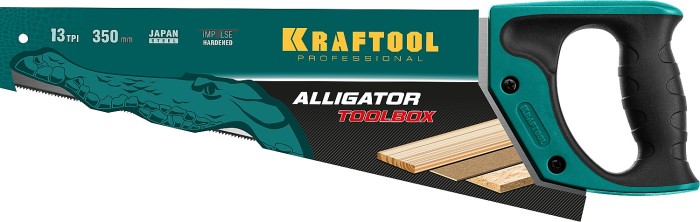 KRAFTOOL 13 TPI, 350 мм, ножовка (пила) Alligator Toolbox 13 15227-35