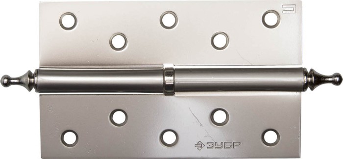 ЗУБР 125 x 75 x 2.5 мм, 2 шт., 1 подшипник, цвет матовый никель (PN), правая, с крепежом, петля дверная разъемная 37605-125-4R Эксперт