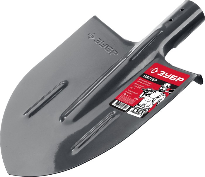 ЗУБР 380х208, с ребрами жесткости ЛКО, без черенка, лопата штыковая 39414