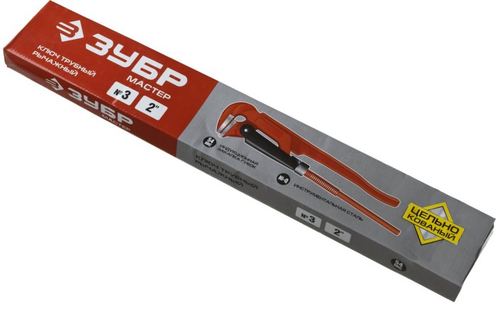 ЗУБР  Мастер-90, №3, 2", 560 мм, Трубный ключ с прямыми губками (27314-3)