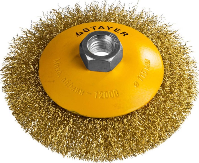 STAYER Ø 115 мм, щетка коническая для УШМ 35133-115 Профессионал