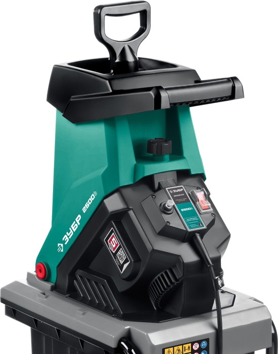 ЗУБР 2500 Вт, 4050 об/мин, измельчитель садовый электрический ЗИЭ-40-2500