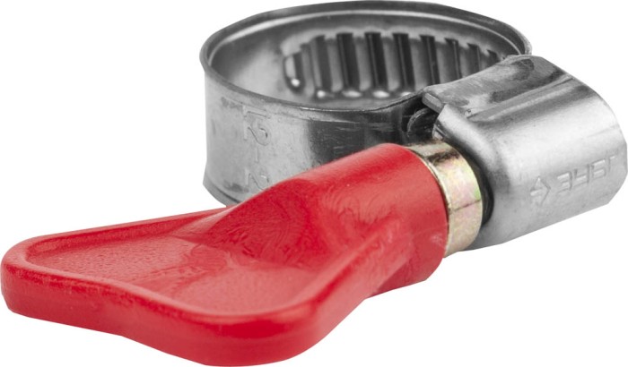 ЗУБР 2 шт., 12-20 мм, накатная лента 9 мм,&quot;Бабочка&quot; хомуты, 37835-12-20 Профессионал