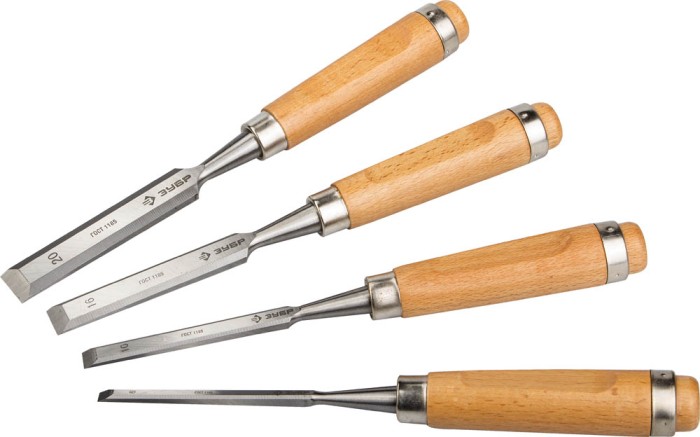 ЗУБР 6/10/16/20 мм, 4 шт., набор стамесок-долот СТ 500 18096-H4