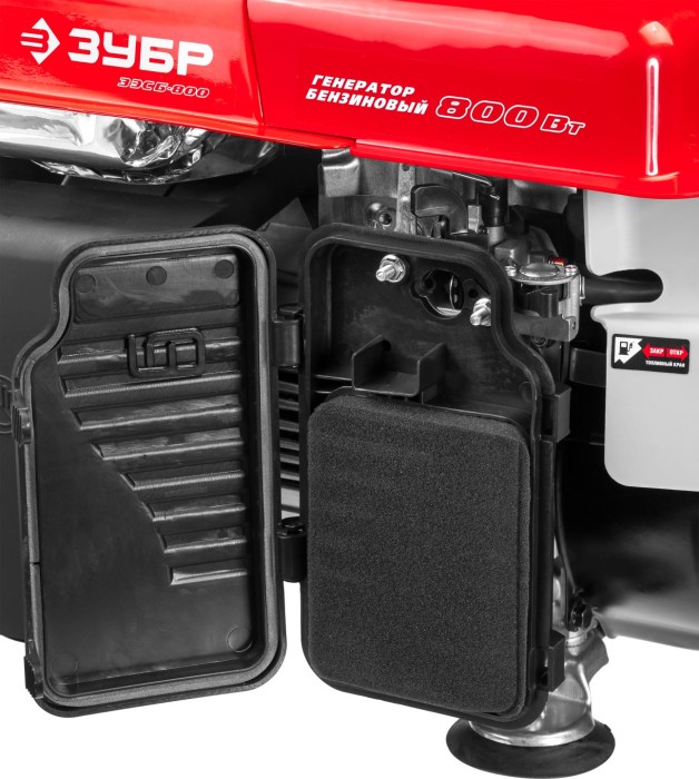 ЗУБР 0.65/8 кВт, однофазный, синхронный, щеточный, генератор бензиновый ЗЭСБ-800 Мастер