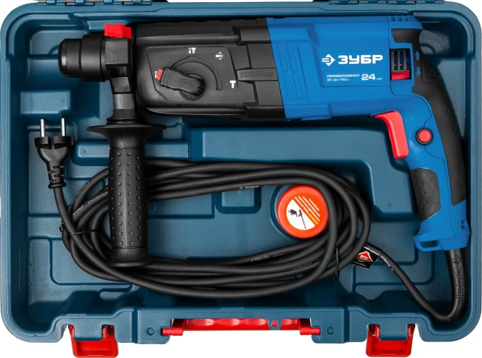 ЗУБР  24 мм, 750 Вт, перфоратор SDS Plus, Профессионал (ЗП-24-750 К)