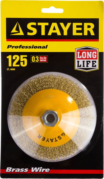 STAYER Ø 125 мм, щетка коническая для УШМ 35133-125 Профессионал
