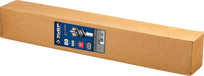 ЗУБР d=80 x 600 мм, проломной, SDS-max, бур по бетону 29330-80-600 Профессионал