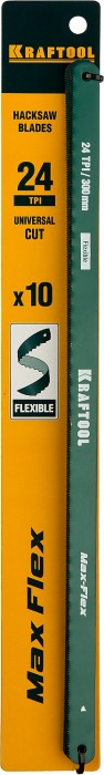 KRAFTOOL 24 TPI, 10 шт., 300 мм, полотно гибкое Max Flex с волнообразной разводкой 15941-24-S10 Expert
