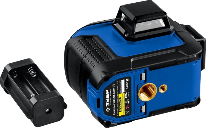 ЗУБР линейный лазерный нивелир КРЕСТ 3D 34908 Профессионал