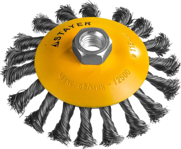 STAYER Ø 115 мм, щетка коническая для УШМ 35135-115 Профессионал