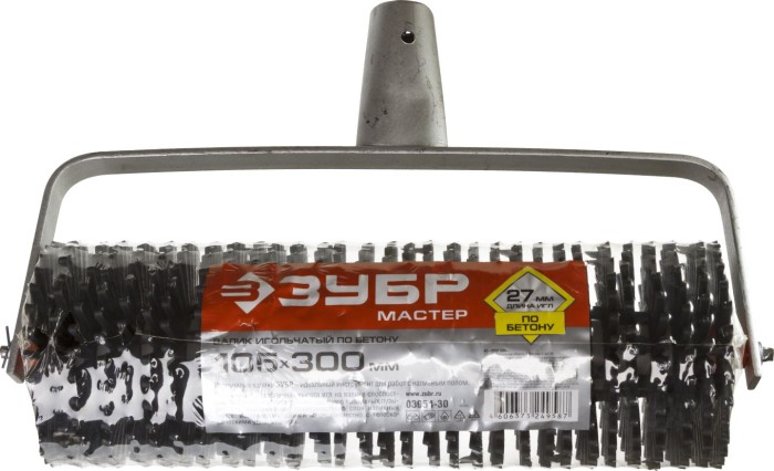 ЗУБР 105 х 300 мм, пластмассовые иглы 28 мм, по бетону, под удлинитель, валик игольчатый 03954-30 МАСТЕР