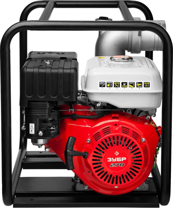 ЗУБР 1600 л/мин, 4-х тактный, 9 л.с., мотопомпа бензиновая ЗБМП-1600