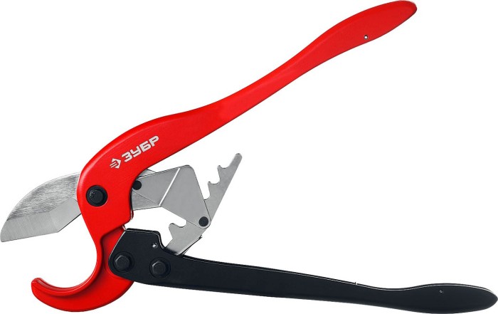 ЗУБР 63 мм, ножницы двуручные для пластиковых труб 23703-63