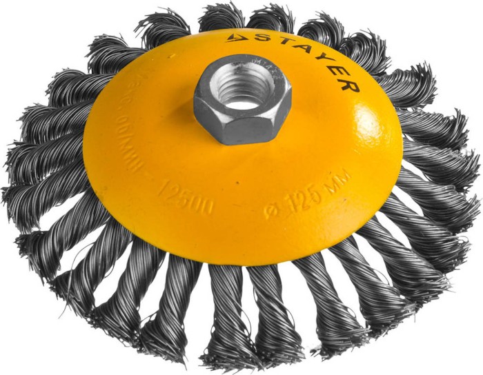 STAYER Ø 125 мм, щетка коническая для УШМ 35135-125 Профессионал