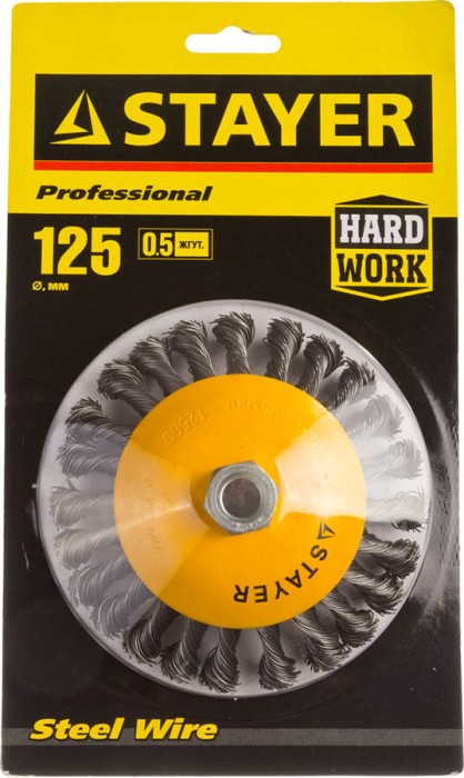 STAYER Ø 125 мм, щетка коническая для УШМ 35135-125 Профессионал