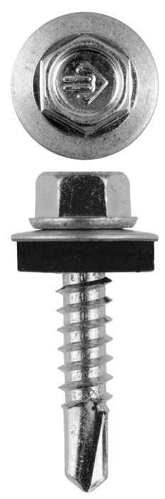 ЗУБР 25 х 5.5 мм, 1800 шт., СКМ саморезы кровельные для металлических конструкций 4-300310-55-025 Профессионал