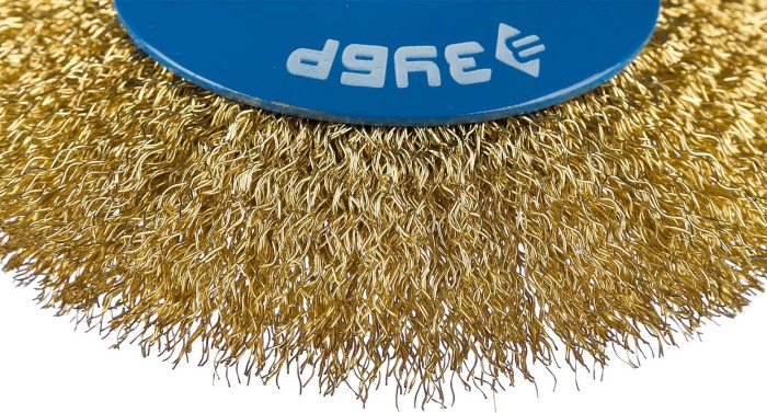 ЗУБР Ø 125 мм, проволока 0.3 мм, щетка коническая для УШМ 35267-125_z02 Профессионал