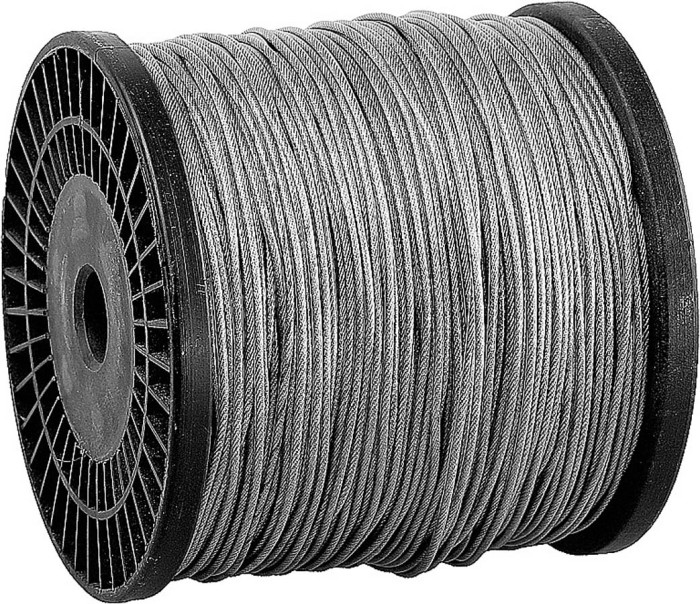 ЗУБР 4 (5) мм, 200 м, трос стальной, DIN 3055, в оплетке ПВХ 4-304120-04-05 Профессионал