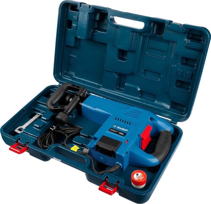 ЗУБР 1500 Вт, 900-2100 уд/мин, 25 Дж, кейс, молоток отбойный электрический ЗМ-1500ЭК Профессионал