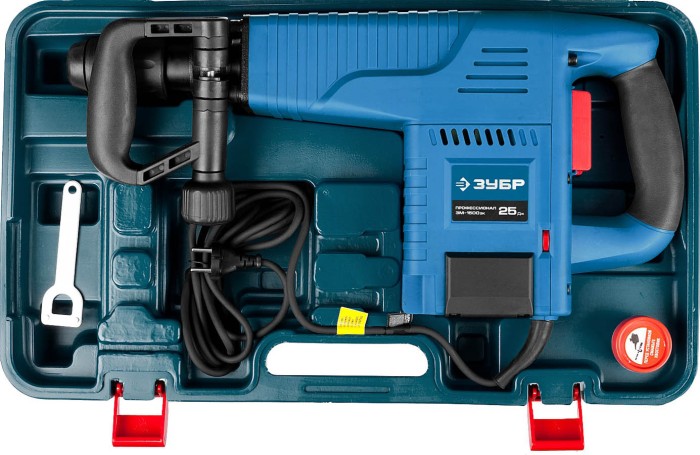 ЗУБР 1500 Вт, 900-2100 уд/мин, 25 Дж, кейс, молоток отбойный электрический ЗМ-1500ЭК Профессионал