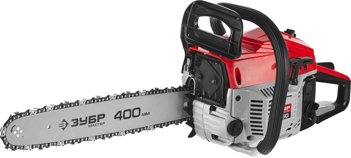 ЗУБР 1.6 кВт/2.2 л.с, 400 мм, пила цепная бензиновая ПБЦ-М450 40П Мастер