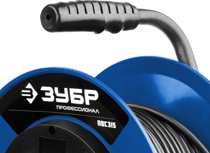 ЗУБР  ПВС-315 ПВС 3х1.5 40м 3500Вт IP44, Силовой удлинитель на катушке (55081-40)
