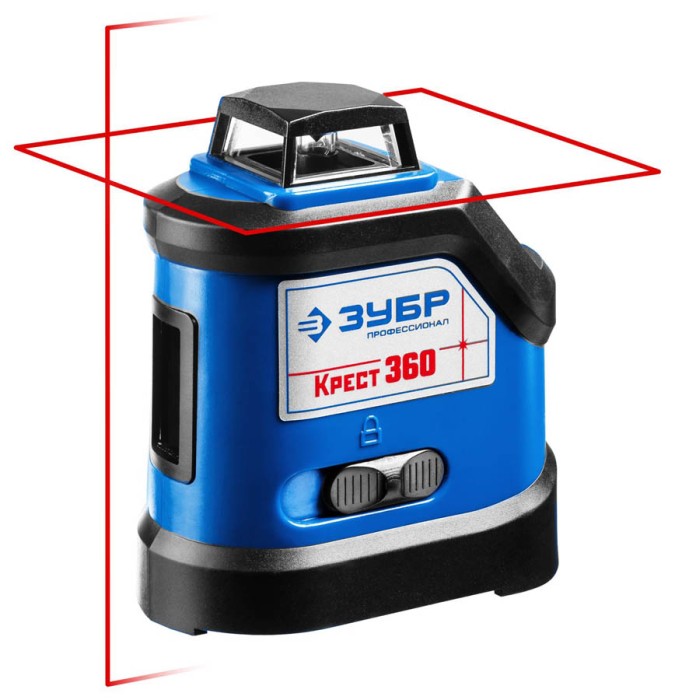 ЗУБР линейный лазерный нивелир КРЕСТ 360 34906 Профессионал