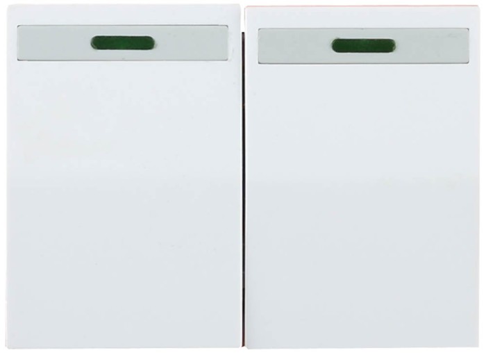 СВЕТОЗАР двухклавишный, без вставки и рамки, выключатель &quot;ЭФФЕКТ&quot; SV-54435-W