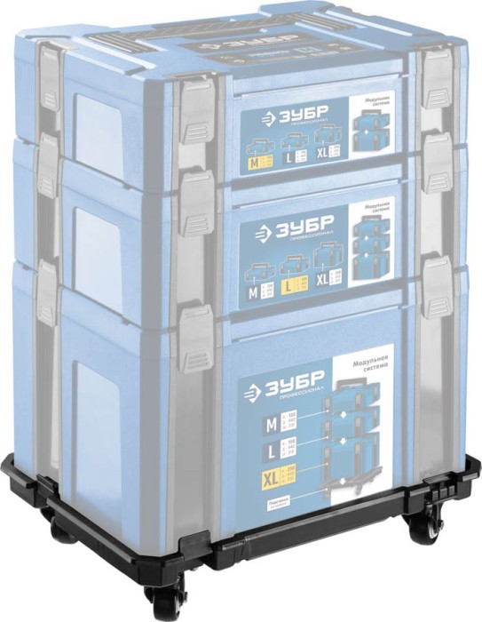 ЗУБР 465 х 315 х 110 мм, платформа с колесами МОДУЛЬ-Т 38165-T Профессионал