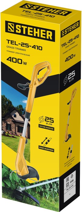 STEHER 400 Вт, ш/с 25 см, триммер сетевой TEL-25-410