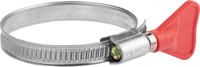 ЗУБР 2 шт., 40-60 мм, накатная лента 9 мм,&quot;Бабочка&quot; хомуты, 37835-40-60 Профессионал