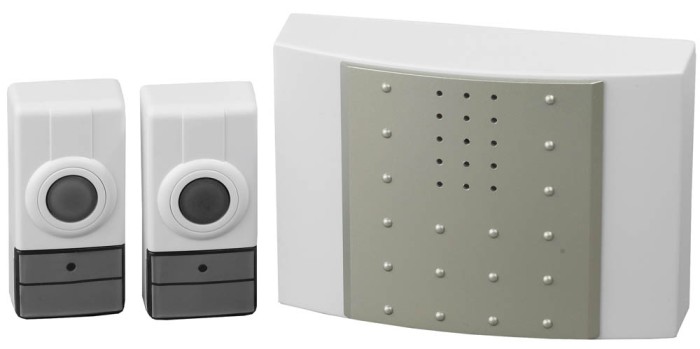 СВЕТОЗАР беспроводной, 16 мелодий, 2 кнопки, звонок радиочастотный ЛИРА SV-58062-2