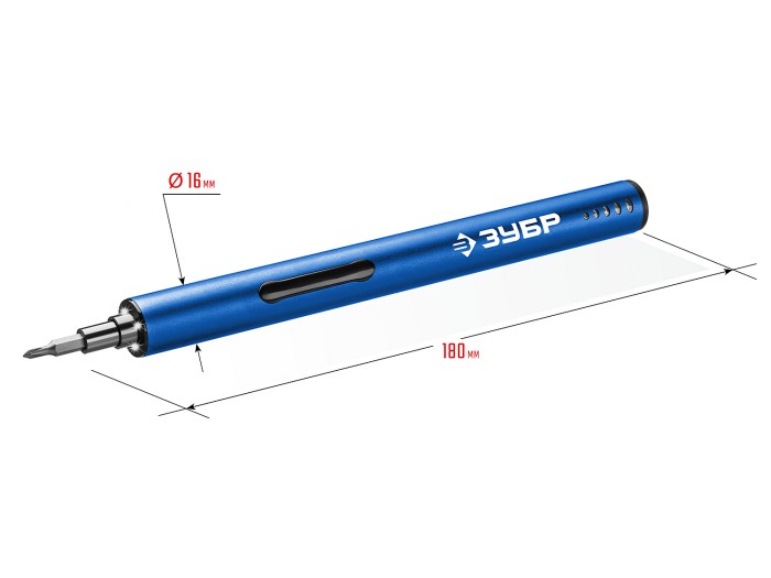 ЗУБР отвертка аккумуляторная 4Vmax для точных работ с набором бит ОТР-4 Н20 Профессионал