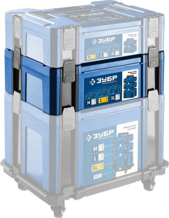 ЗУБР 443 х 310 х 151 мм (15"), ящик для инструмента МОДУЛЬ-15 38165-15 Профессионал